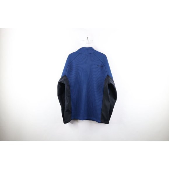 Spyder Mens XL Color Block Heavyweight Bandit Half Zip Pullover Sweater Blue - Picture 9 of 11